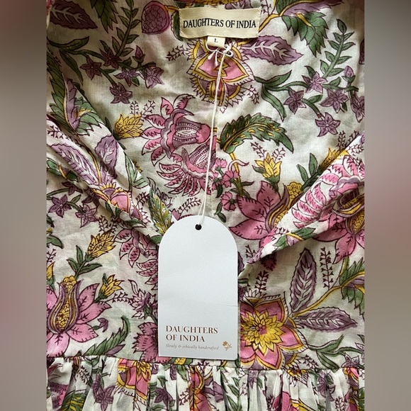 Daughters of India Kyra Maxi Dress~ Fuchsia Bloom (NWT) - Picture 12 of 12